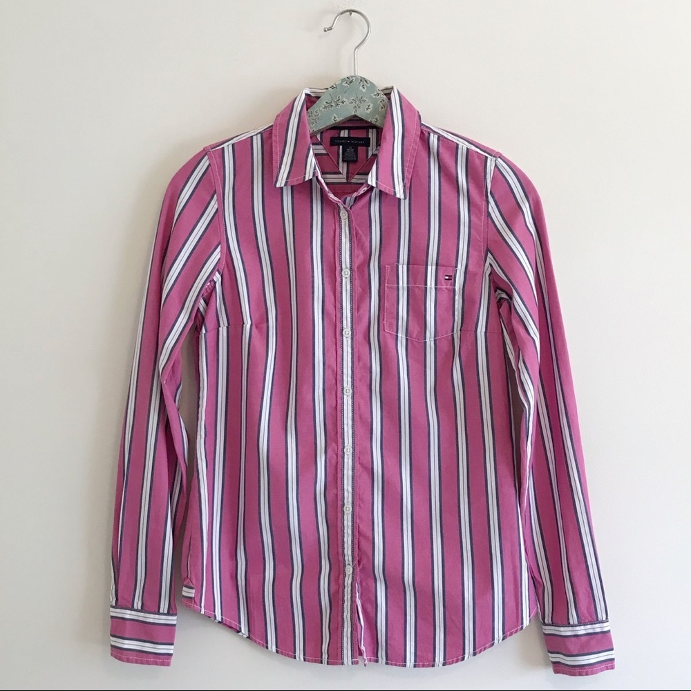Tommy Hilfiger | Pink Stripe Button Down